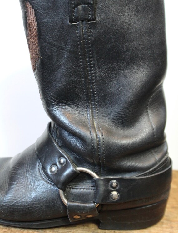 Moto aigle Logo moto bottes cuir Harley Vintage Davidson noir Biker HD Mens harnais grandeur 9 en VpGqSUzM