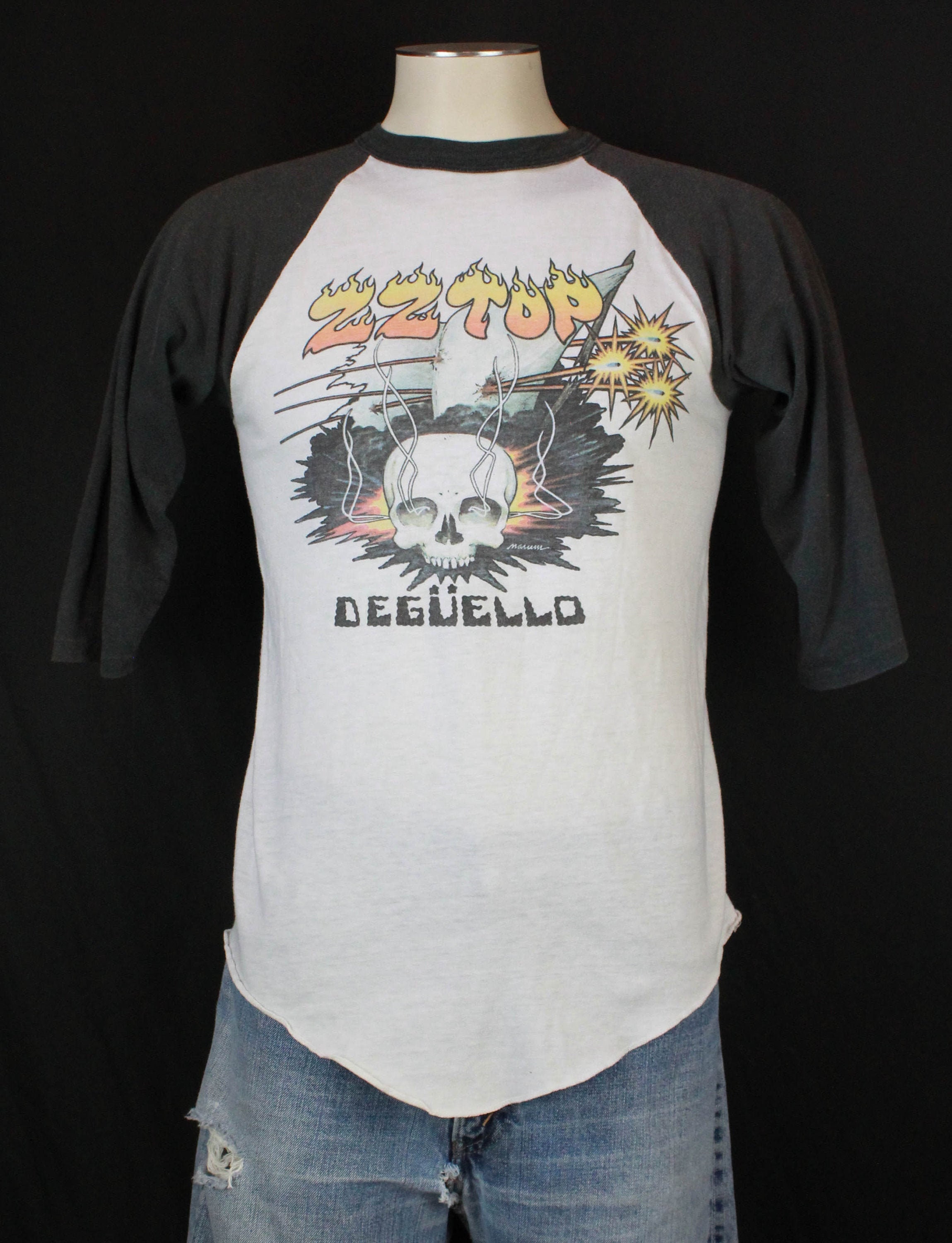 Vintage ZZ Top Concert T Shirt 1980 Expect No Quarter Jersey Etsy