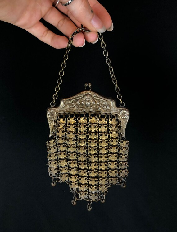 antique chainmail coin purse