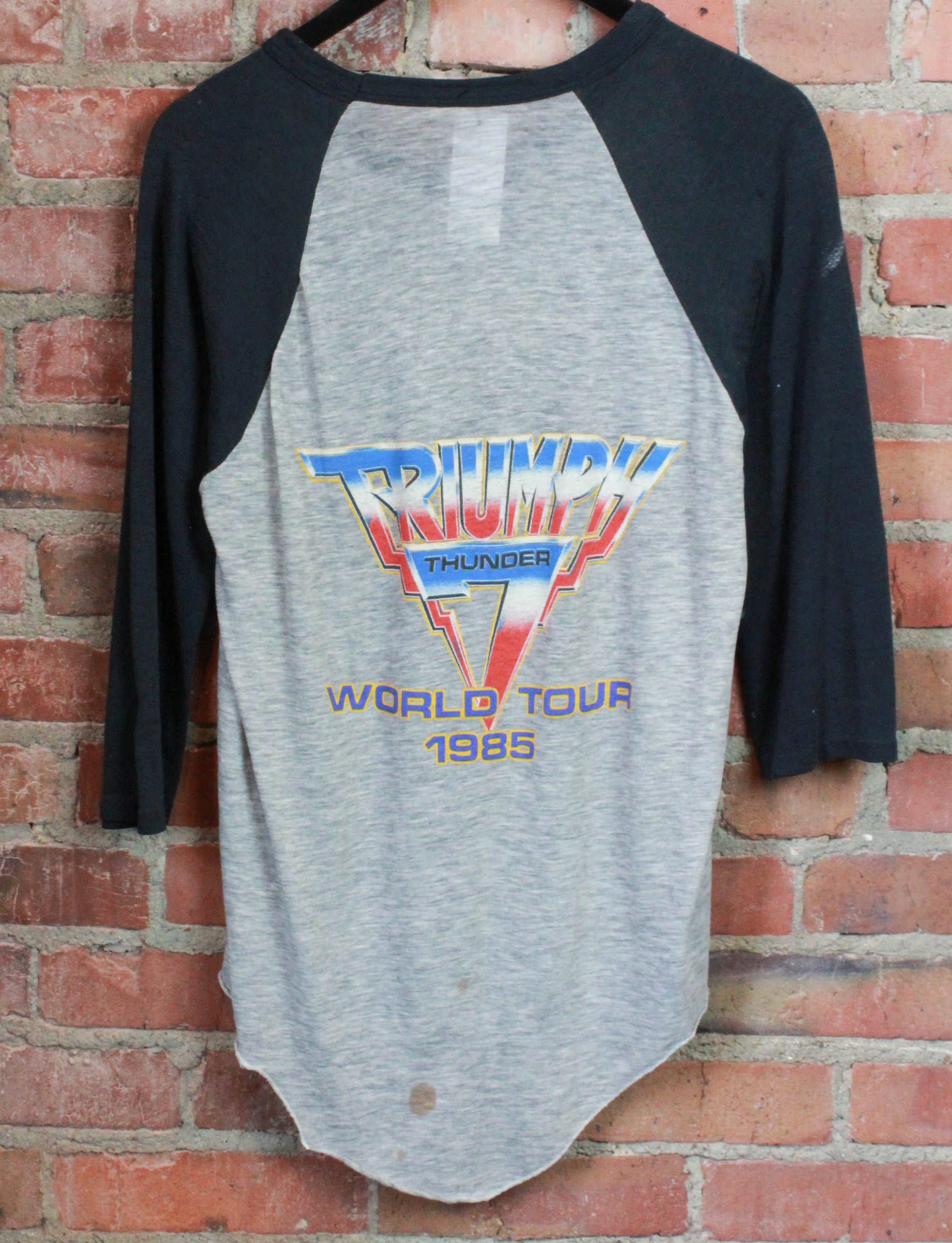 Vintage Triumph Concert T Shirt 1985 Thunder Seven World Tour Etsy