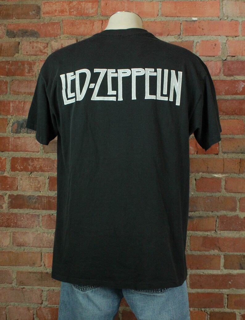 Vintage Led Zeppelin Concert T Shirt 1989 Zoso Wizard Unisex Etsy