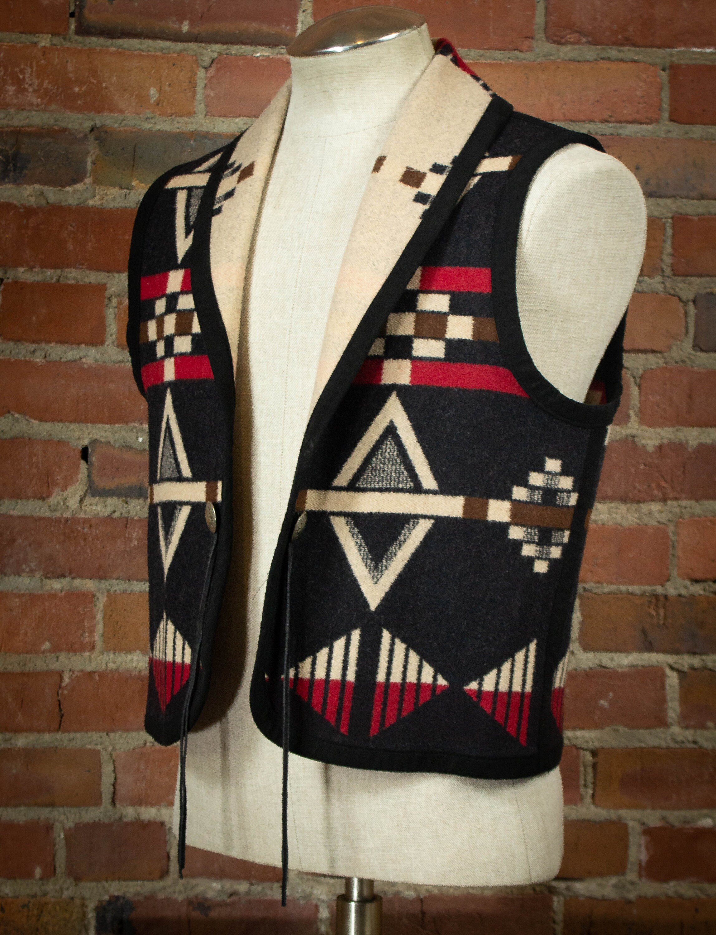 Vintage Pendleton Native American Pattern Vest Unisex Medium Etsy