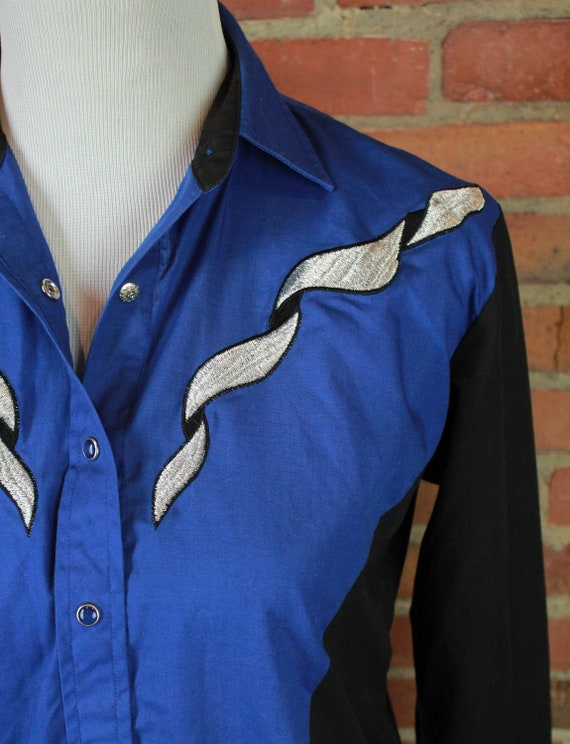 Women's Vintage Country Charmers Blue And Black Em