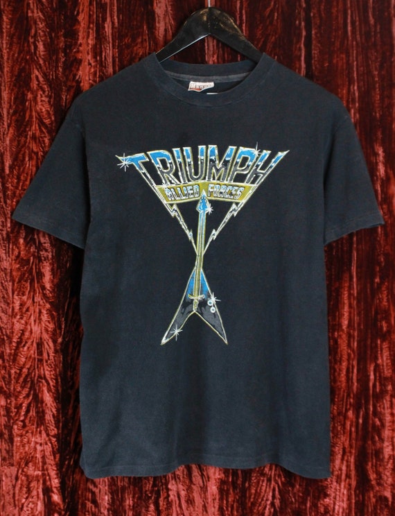 Vintage Triumph Concert T Shirt 1981 Allied Forces World | Etsy