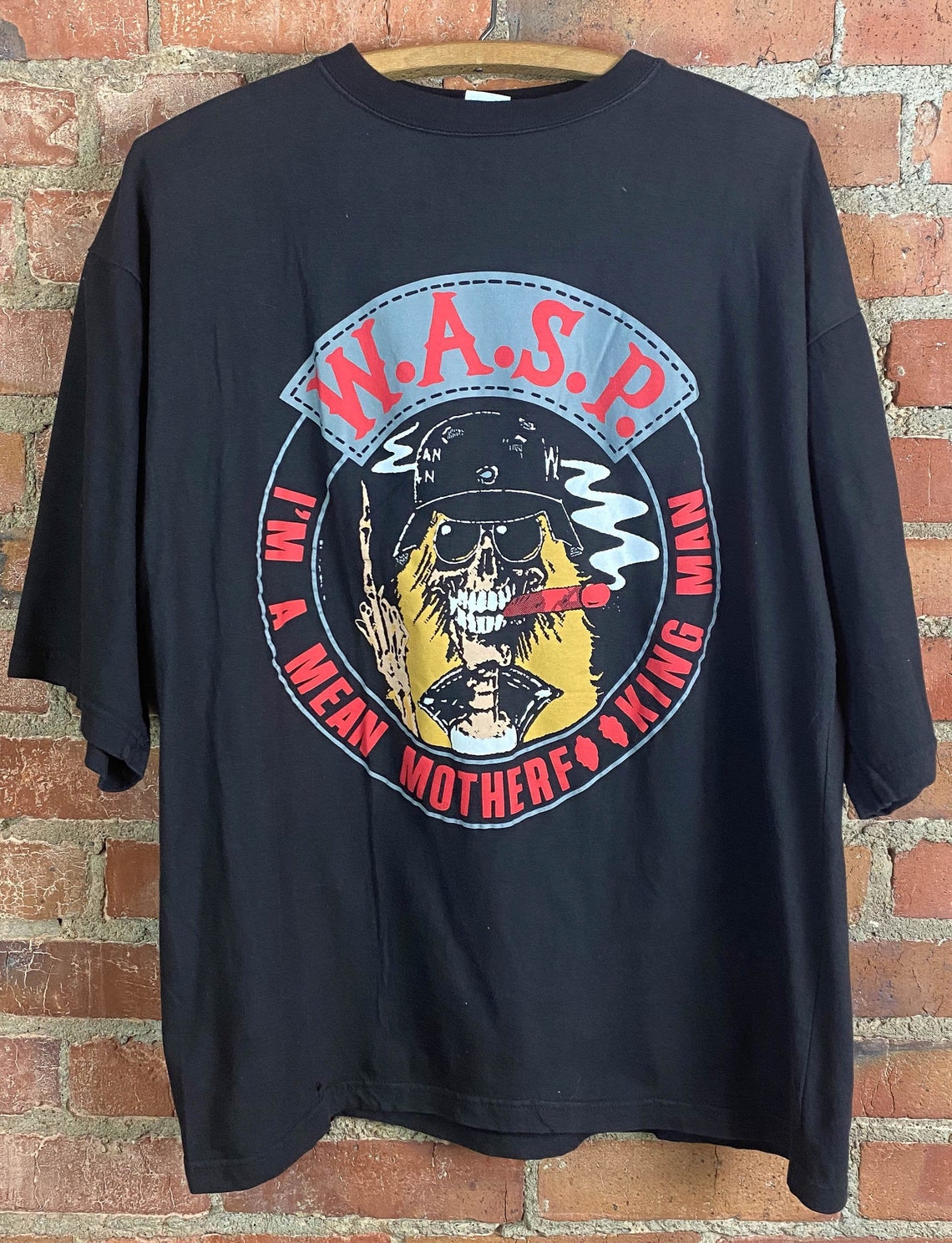 Vintage 1990 W.A.S.P. Concert T Shirt Mean Mother Fing Man | Etsy