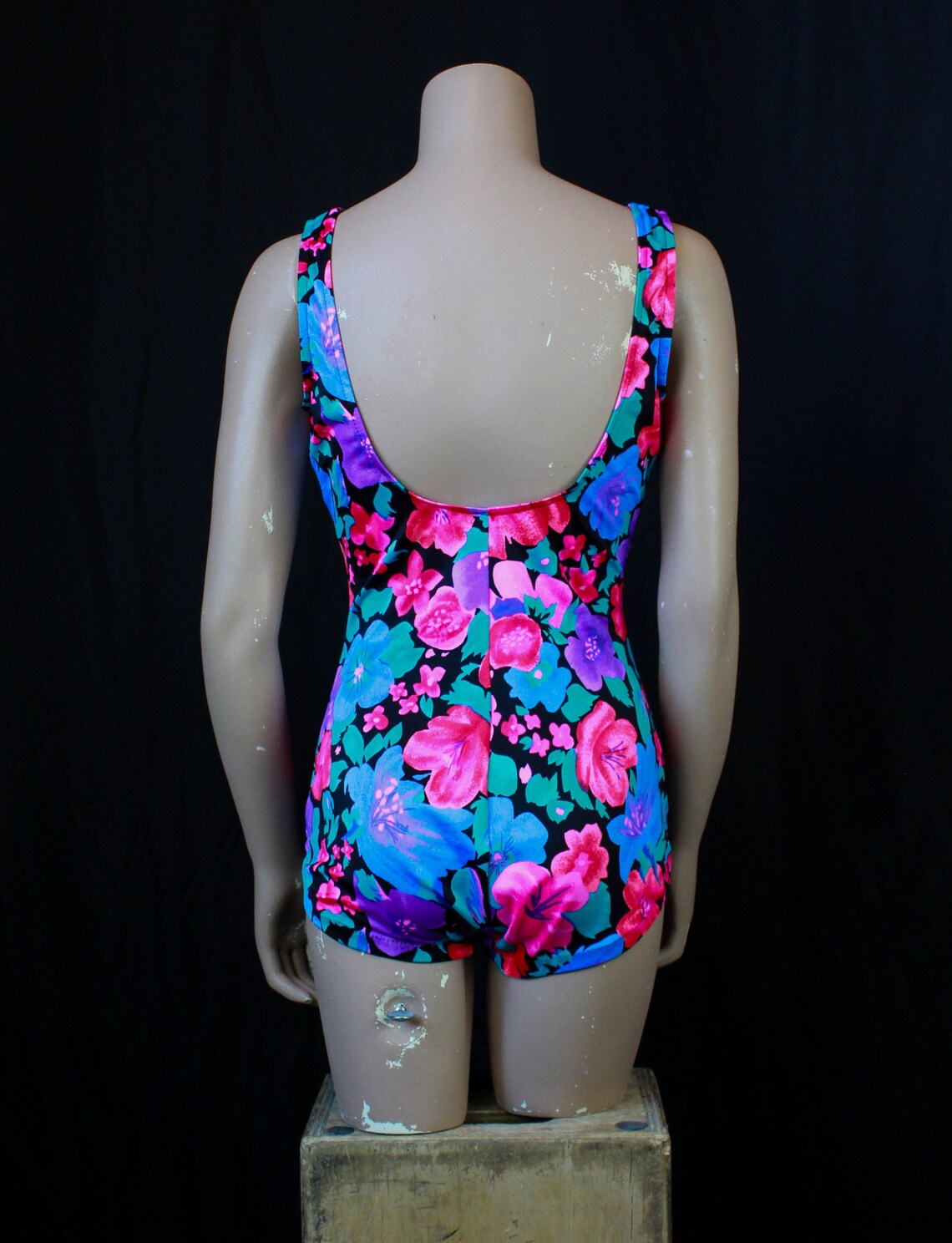 orange flower bathing suit