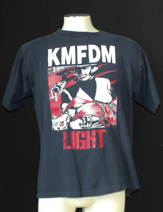 Vintage KMFDM Concert T Shirt Light Musik Ist Mach