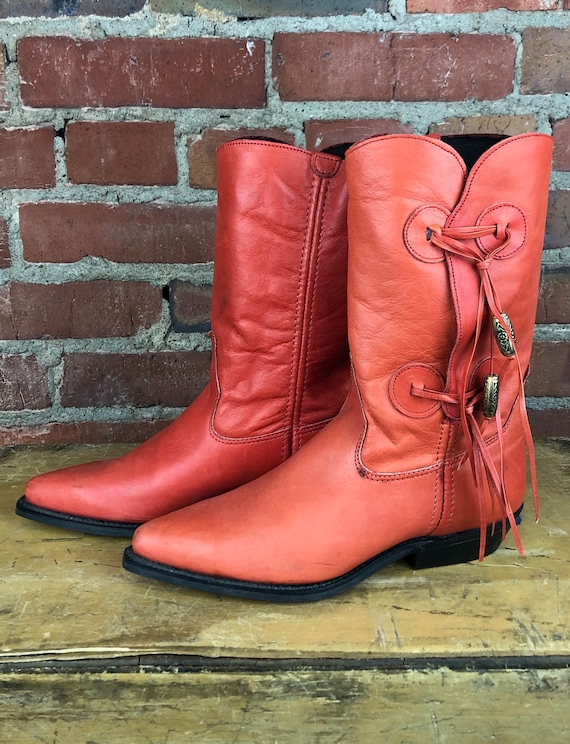 Women's Vintage Deadstock Capezio Red Leather Cowb