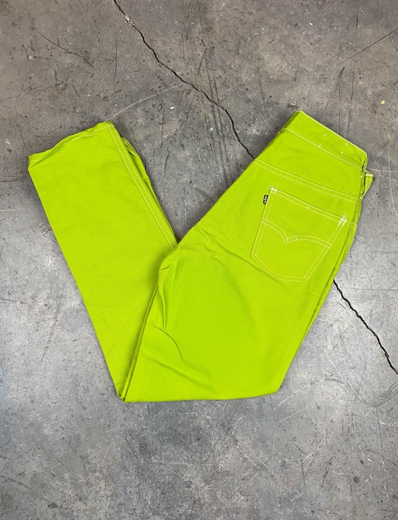 Women's Vintage 70's Levi's Big E Lime Green Denim