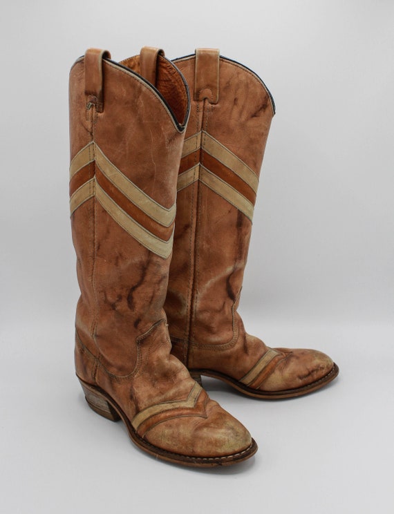 Women's Vintage Miss Capezio Brown Leather Tall Co