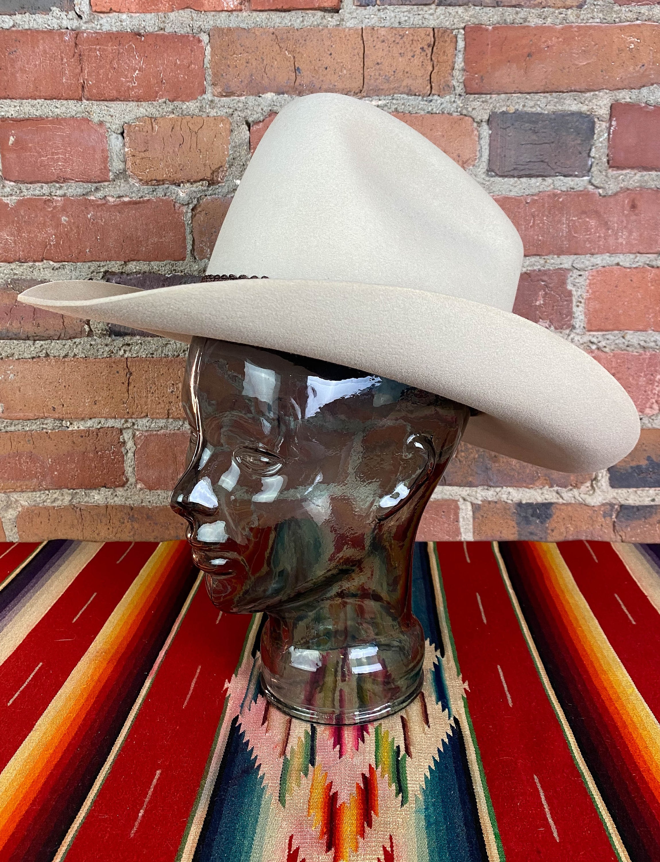 Vintage 70's Stetson 5X Beaver Cowboy Hat Tan Felt Feather Etsy