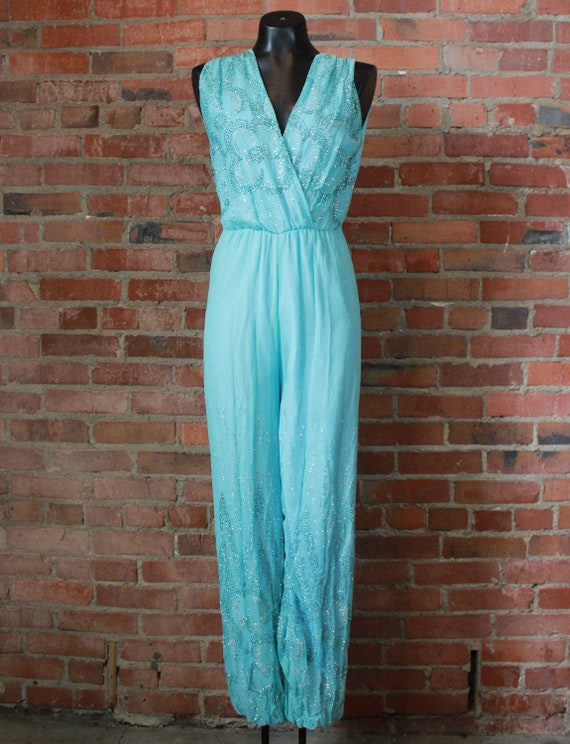 Women's Vintage 70's Two Piece Jumpsuit Pantsuit P