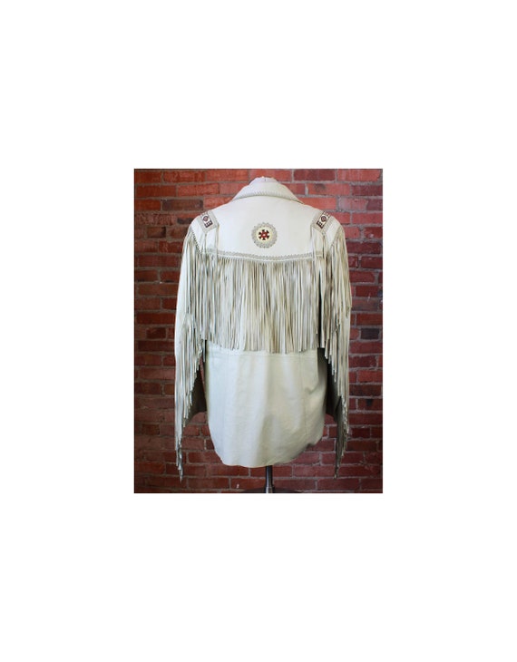 Vintage 60's Scully Leather Jacket White Suede Fri