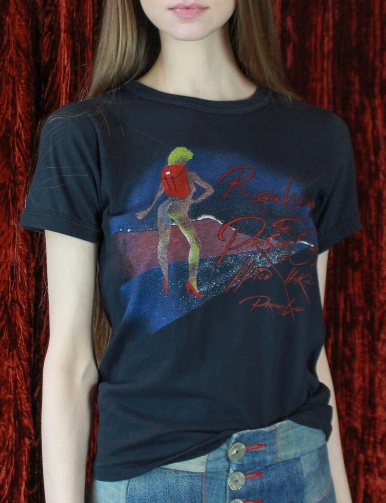 VTG 80s STRANGER Band T Shirt Tour Hair Metal Concert Motley USA