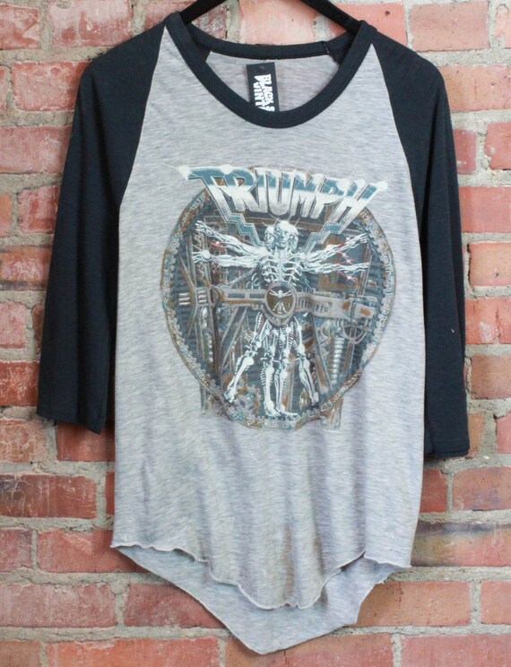 Vintage Triumph Concert T Shirt 1985 Thunder Seven World Tour - Etsy