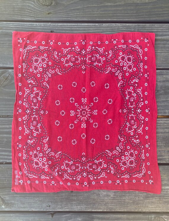 Vintage 50's Elephant Red Selvedge Bandana