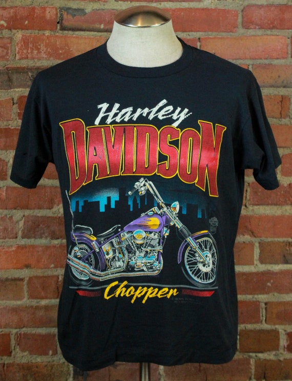 Vintage 1988 Harley Davidson Chopper T Shirt Unise