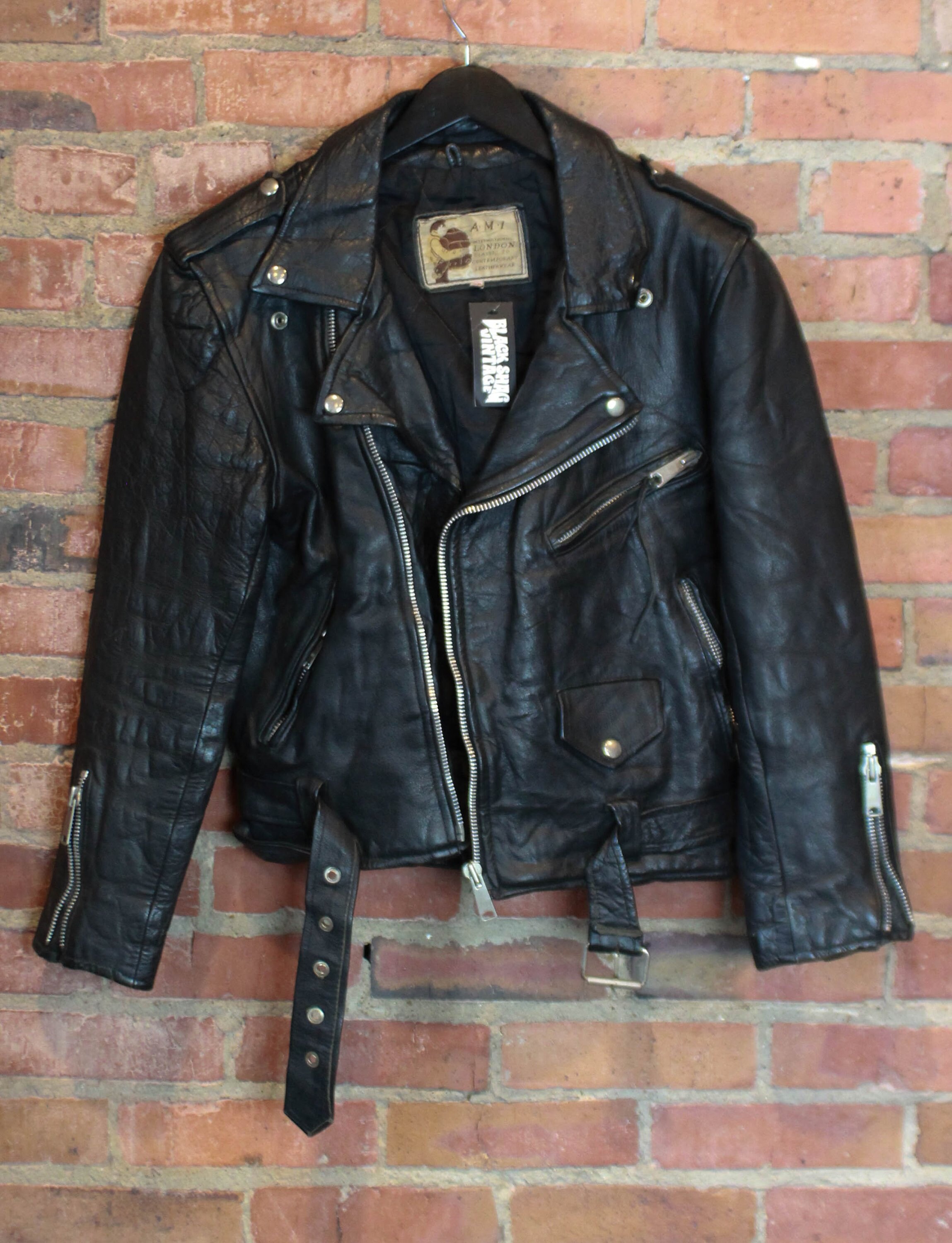 Men S Vintage Ami London Biker Jacket 1970 Size 38 50