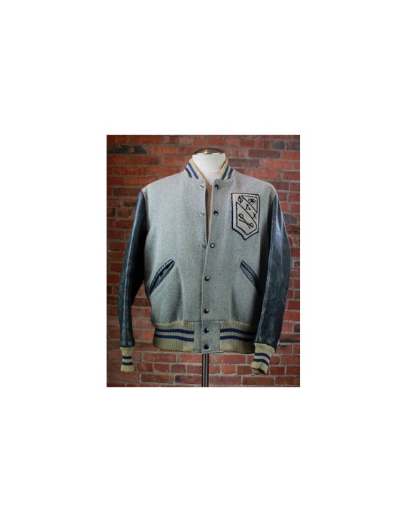 Men's Vintage 50's Fraternity Varsity Bomber Jacke
