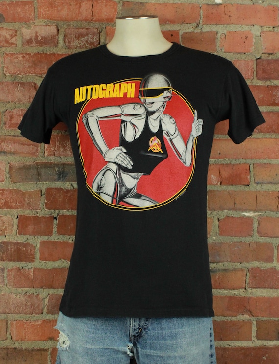 Vintage 1985 Autograph Concert T Shirt - S/M