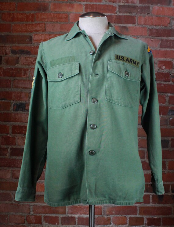Men's Vintage 70's US Army Olive Drab Shirt Jacket