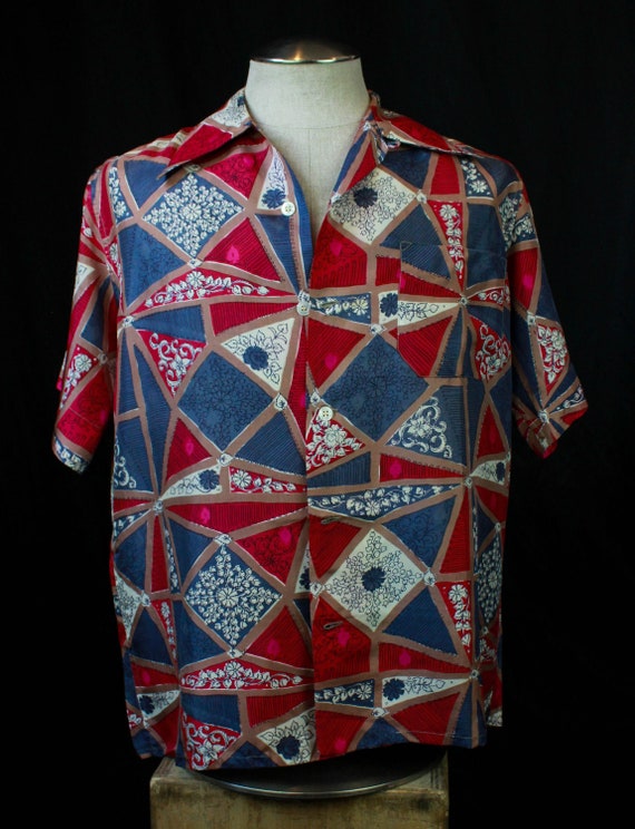 Men's Vintage 40's Bullock's Aloha Hawaiian Shirt
