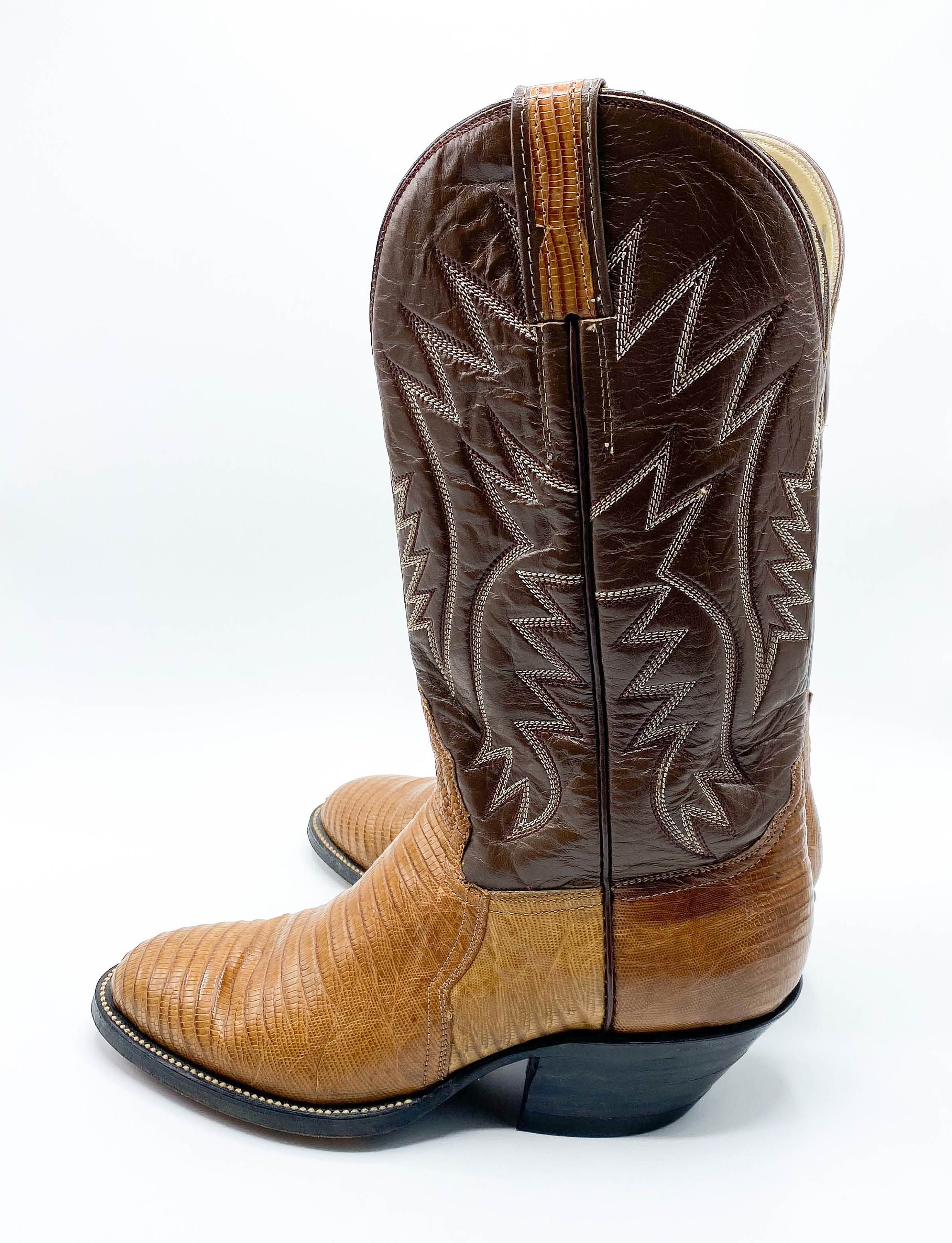 Men's Vintage 80's Hondo El Paso Texas Cowboy Boots Etsy