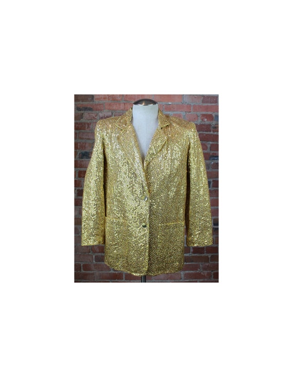 Women's Vintage 80's Leslie Fay Blazer Jacket Gold