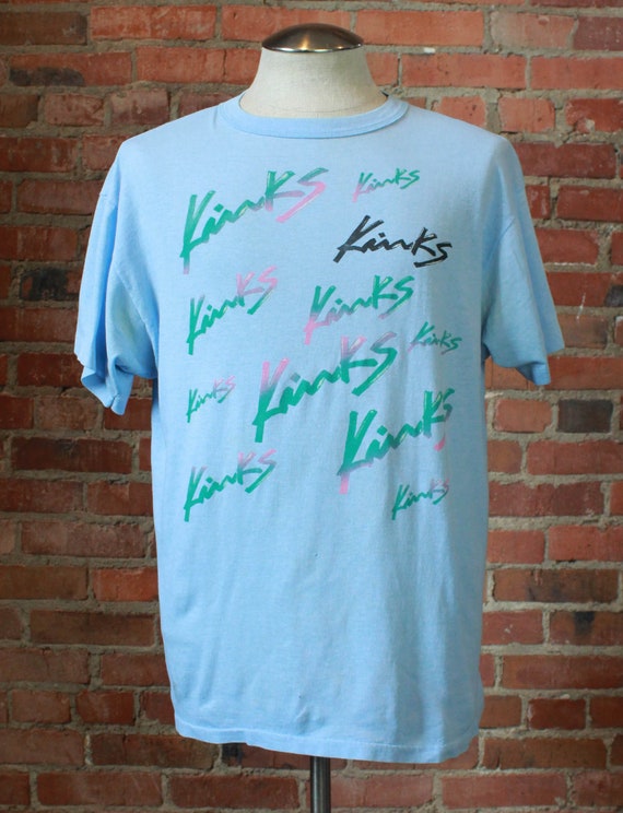 Vintage 80's The Kinks Concert T Shirt US Tour Bab