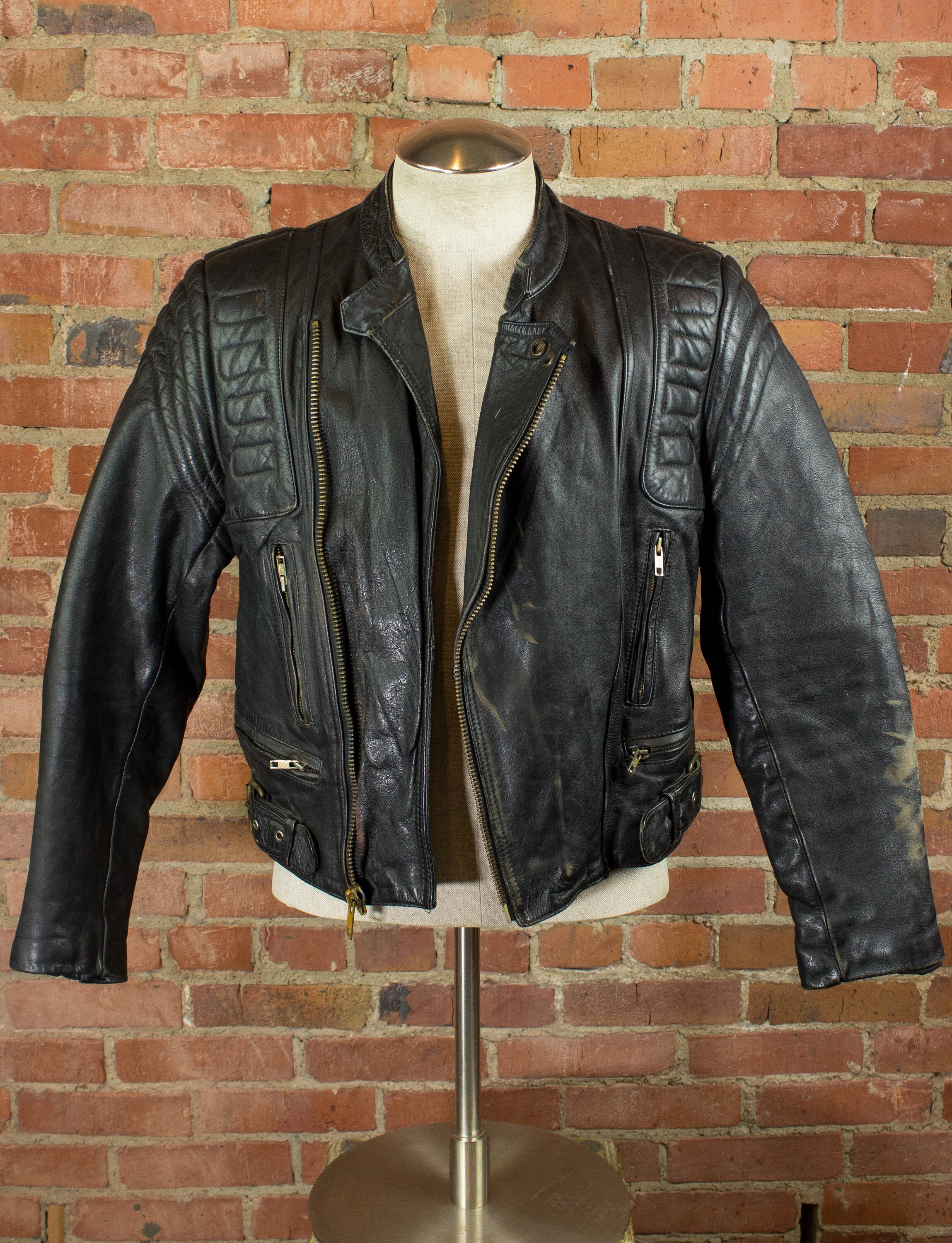 Vintage Protech Padded Black Leather 