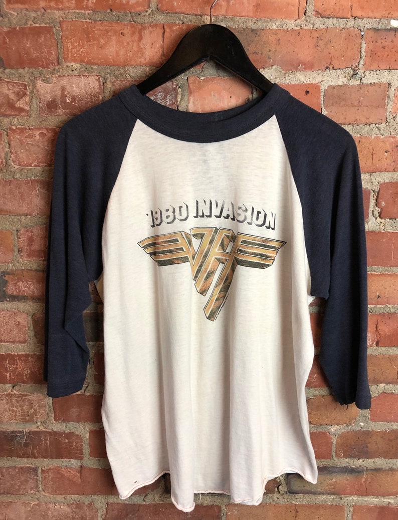 VAN HALEN Vintage T Shirt 1980 U.S INVASION TOUR concert.////