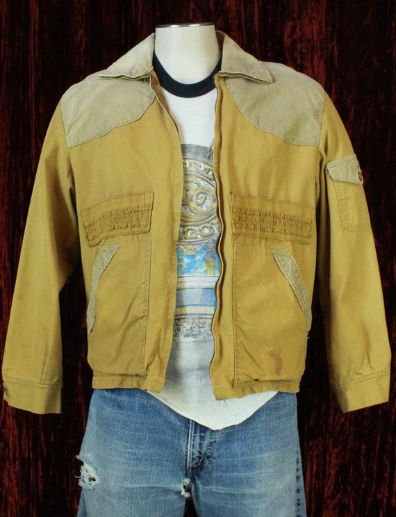 Men's Vintage 60's Canvas And Corduroy Work Jacket