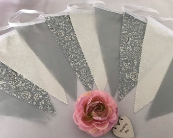 Fabric Bunting Lilac Floral Wedding Celebration Party Decor 3m Lilac Sensation