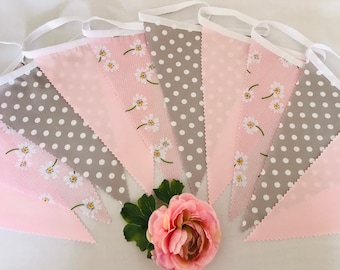 Fabric Bunting Lilac Floral Wedding Celebration Party Decor 3m Lilac Sensation