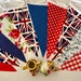 Various Sizes of Gorgeous Red White Blue - British Celebration Fabric Bunting “Great British Tea Party “
