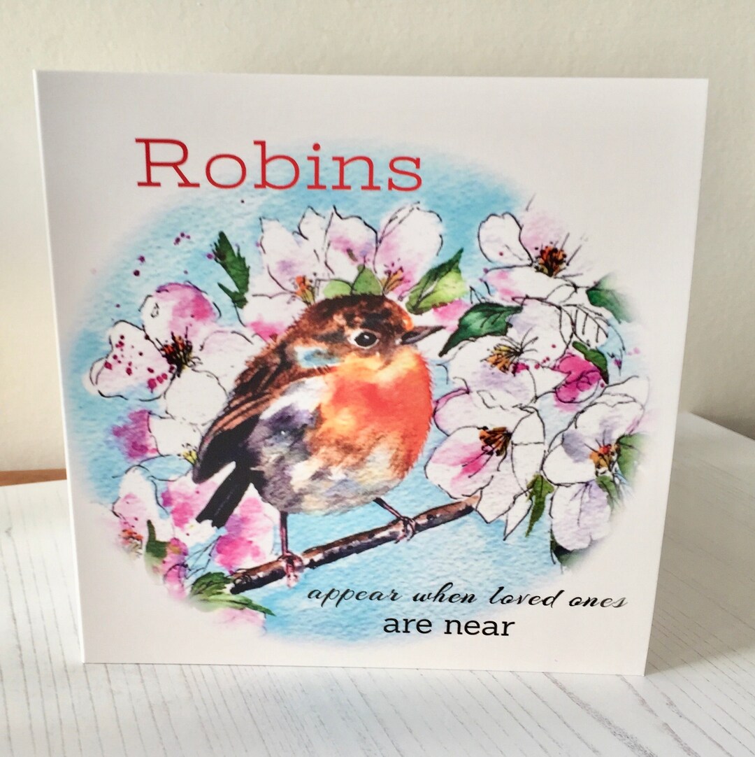 Red Robin Watercolour Greetings Card 141 | Blank Inside - Etsy