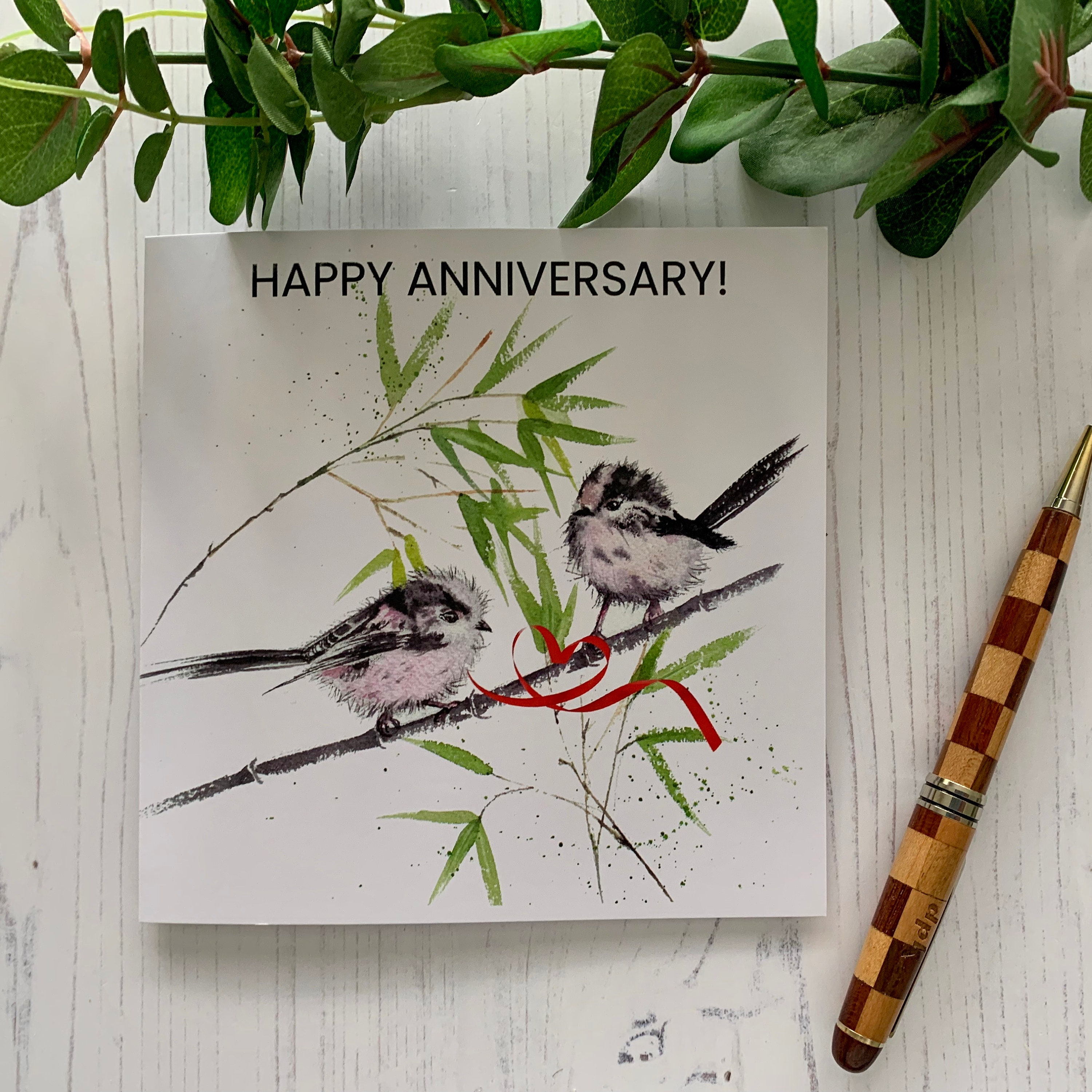 Anniversary Card 238 | Birds Anniversary Card | Wedding Anniversary | Celebration Card | Blank inside | Cute Anniversary Card