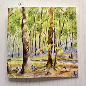 Bluebells Greetings Card 191 | Bluebell Art Card | Watercolour Card | Blank Inside | Birthday | Bluebell Woods | Art Card | Illustrated Card