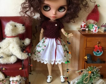 BLYTHE Christmas skirt and knit top
