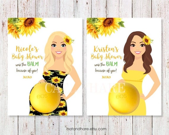 sunflower baby shower favors
