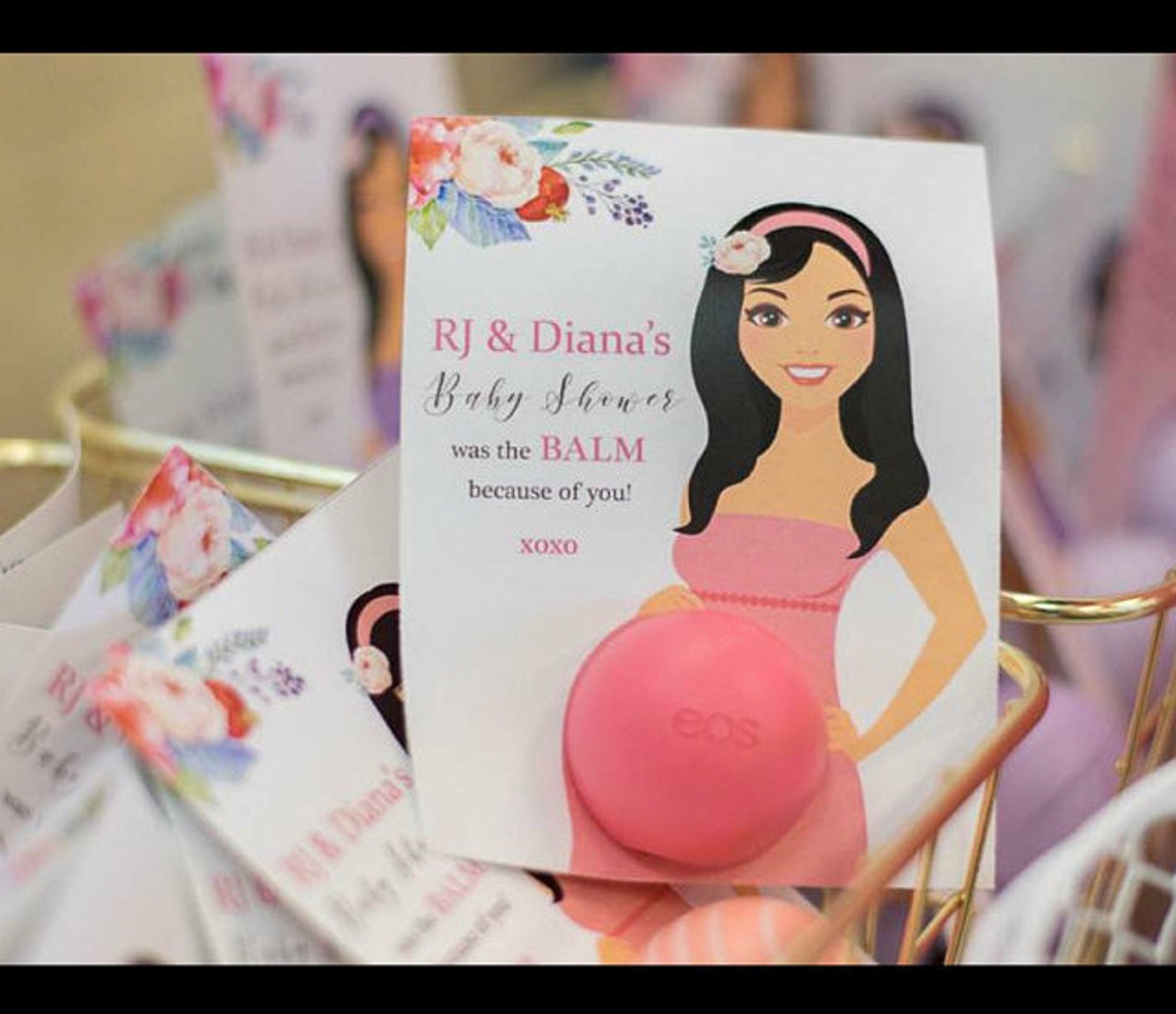 Baby Shower Favors EOS Lip Balm Girl Boy Boho Baby Shower Was Etsy