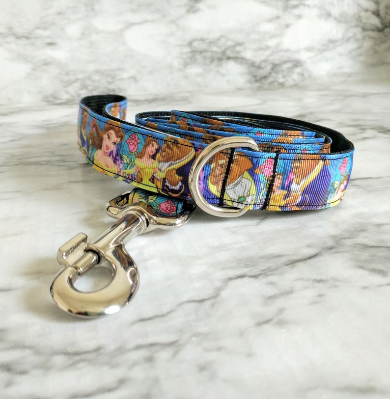Beauty & The Beast dog collar and Optional Leash Lanyard Key Etsy