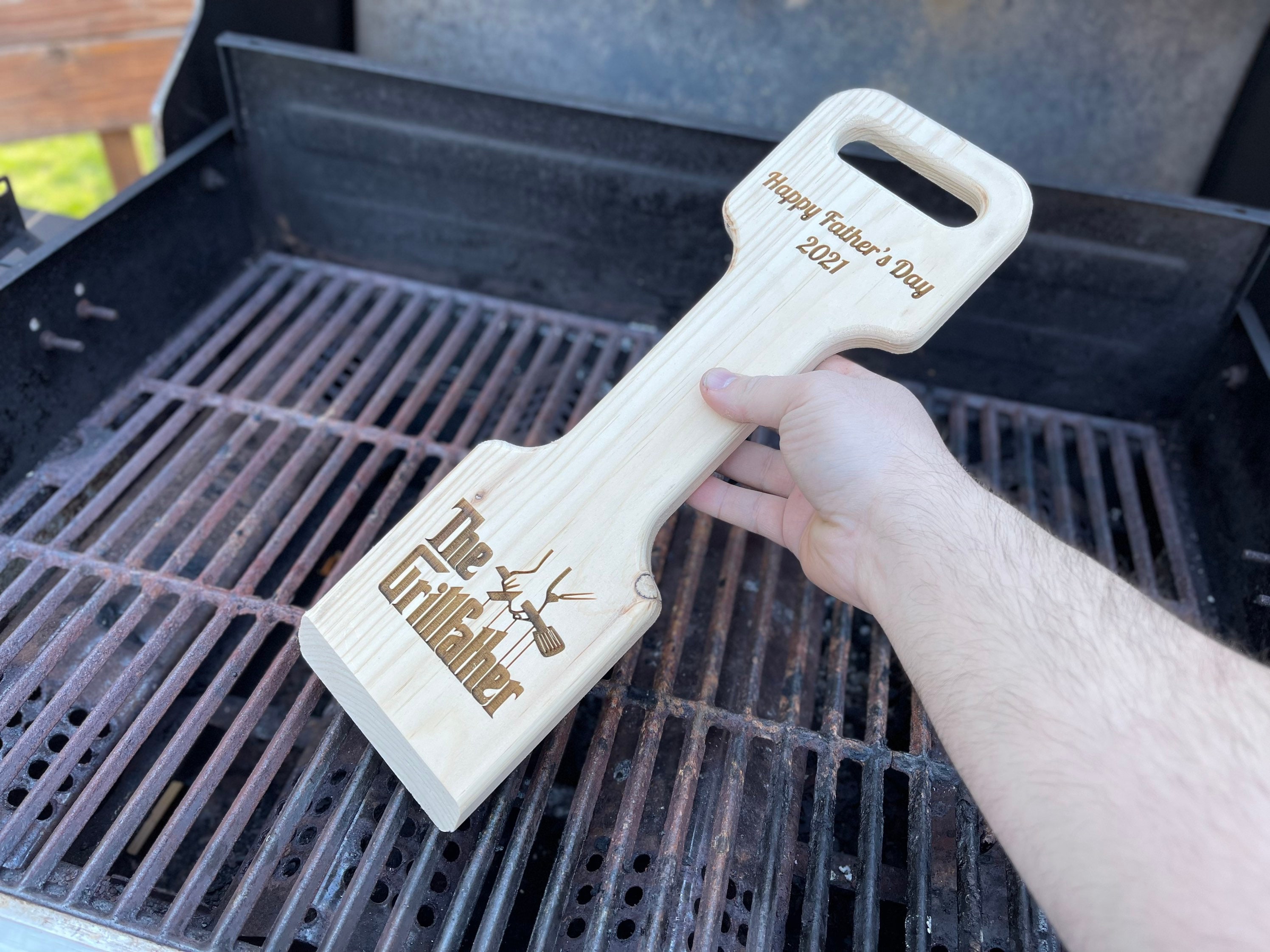 Personalized BBQ scraper Custom Soft Wood BBQ Scraper BBQ Etsy
