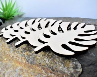 Wooden Leaf Coasters Set | Modern Coasters | Natural Coasters