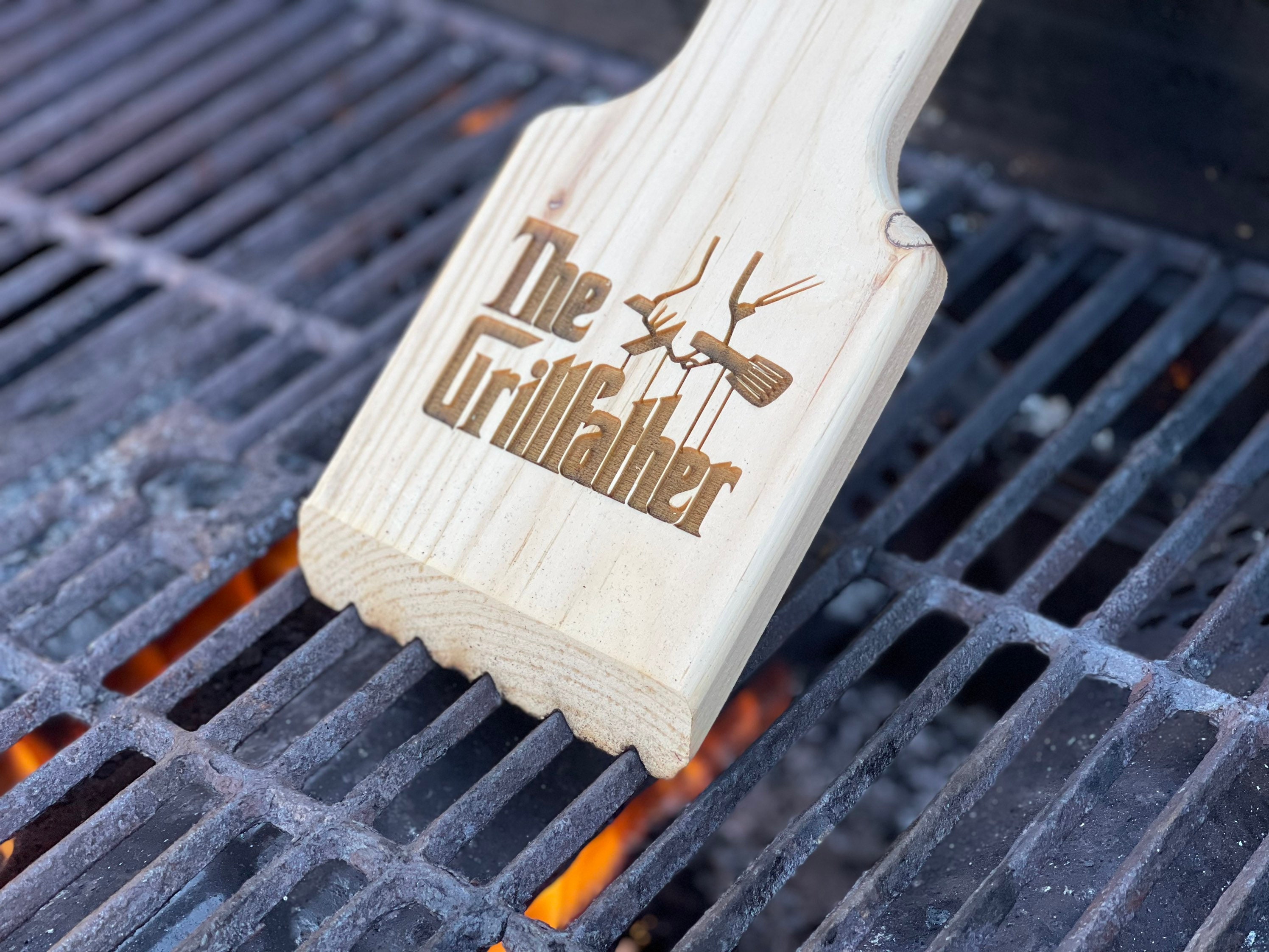 Grattoir de barbecue personnalisé Grattoir de bbq en bois souple