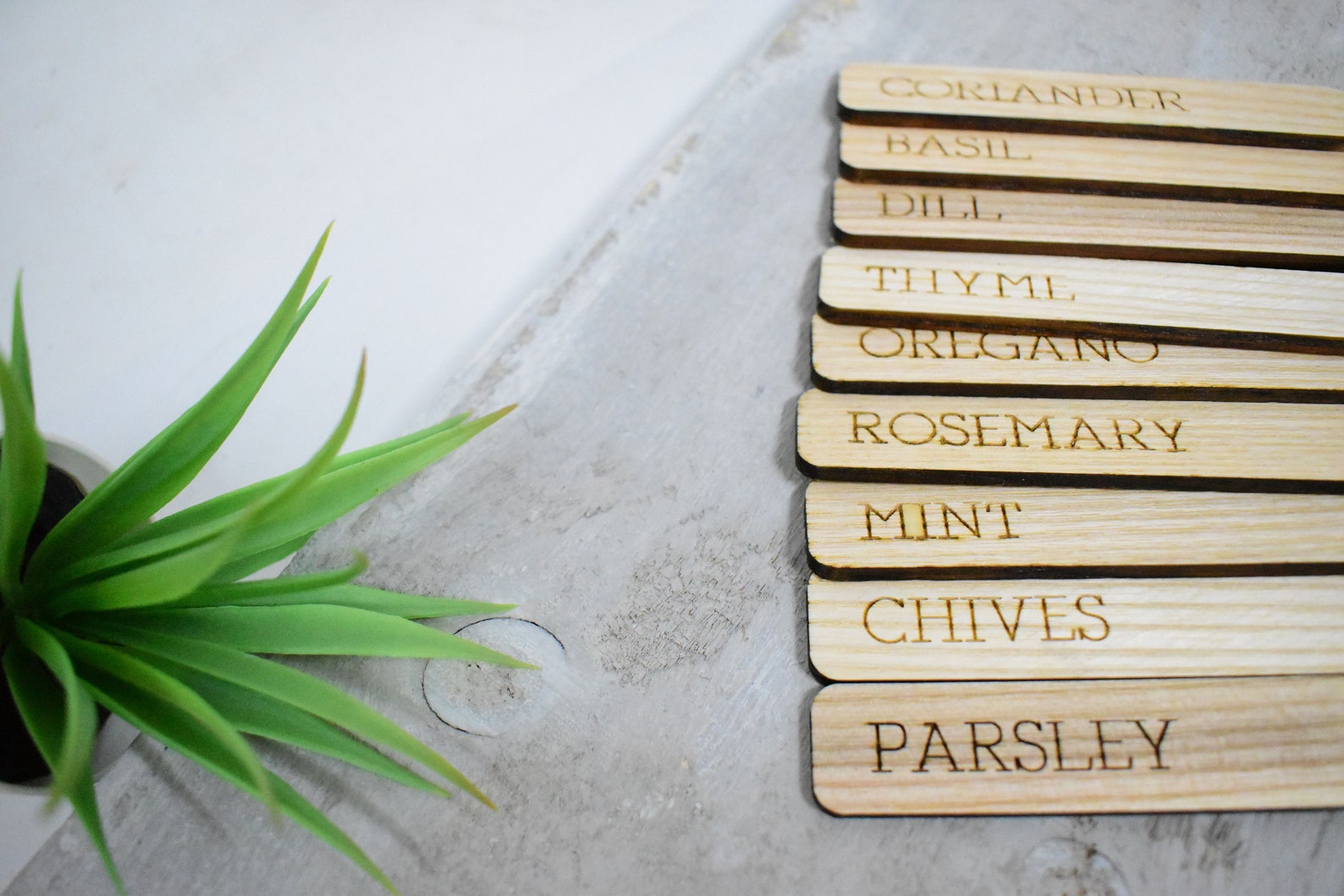 Custom Engraved Wood Garden Plant Labels Gardener Gift Etsy