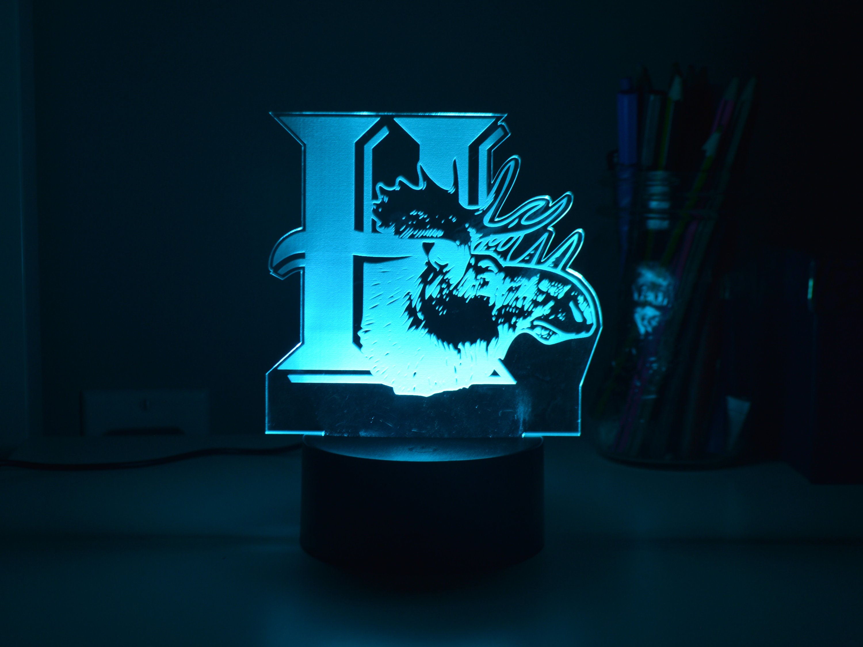 Custom Edge Lit Lamp Fandom Lamps Sport Team Lamps Etsy