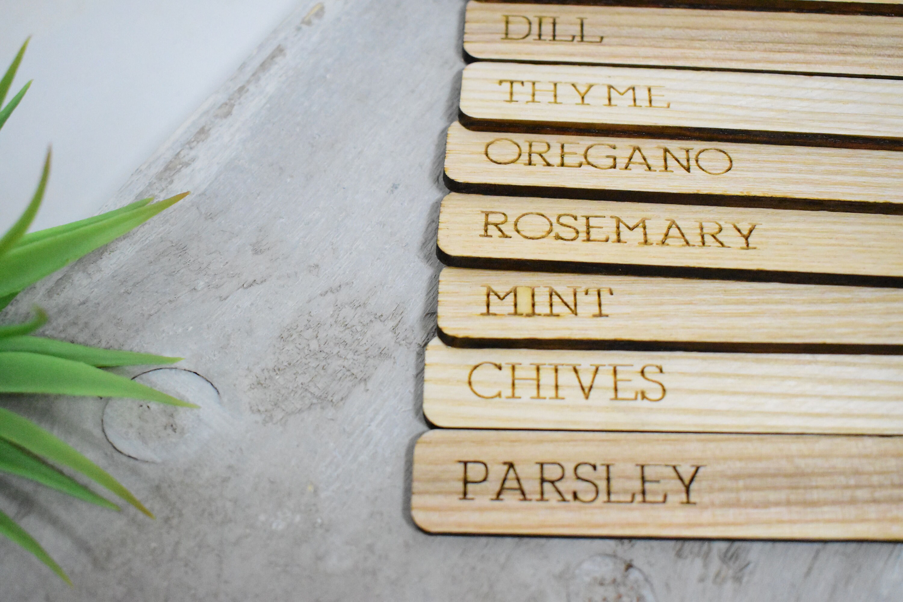 Custom Engraved Wood Garden Plant Labels gardener gift Etsy