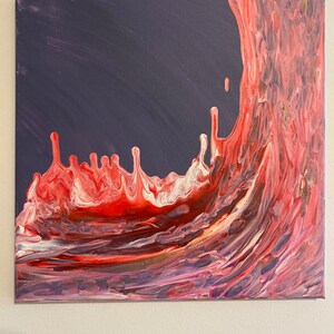 Acrylic painting abstract flow
