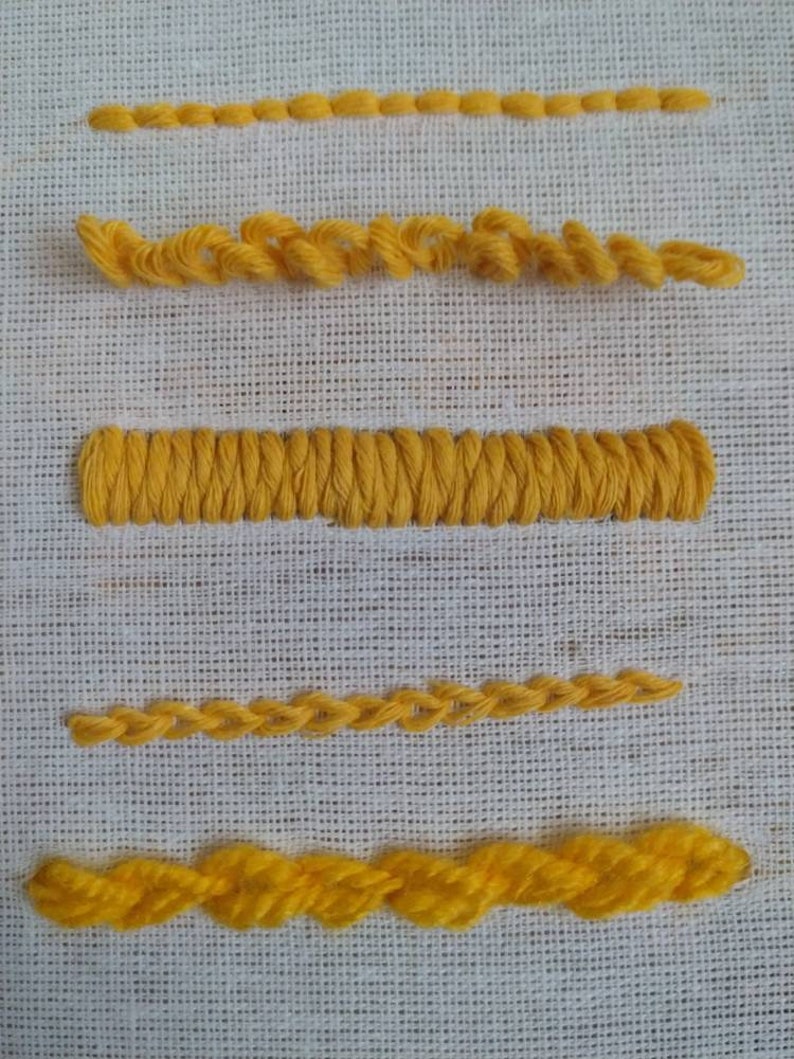 Chain stitch with punch needle tutorial Stitch technique Etsy
